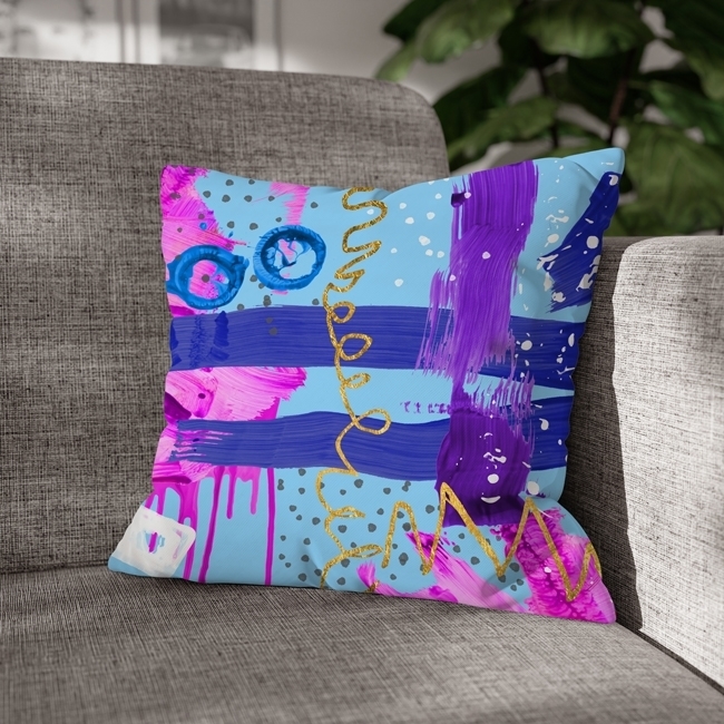 Full-size image of Picture of Melody, Scarlett Matulis Fluffy Jelly Throw Pillow